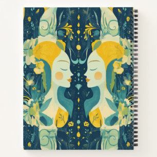 Zodiac Vibes Gemini - Spiral Notebook