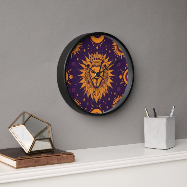 Zodiac Vibes Leo - Clock (Office)
