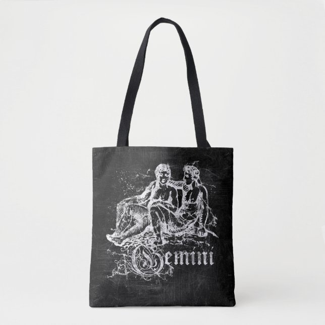 Zodiac Vintage Gemini Tote Bag (Front)