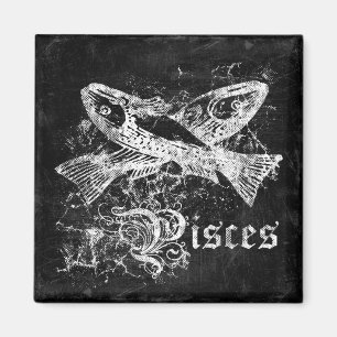 Zodiac Vintage Pisces Magnet