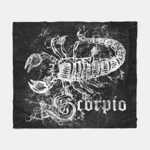 Zodiac Vintage Scorpio Fleece Blanket