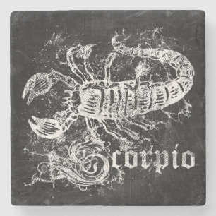 Zodiac Vintage Scorpio Stone Coaster