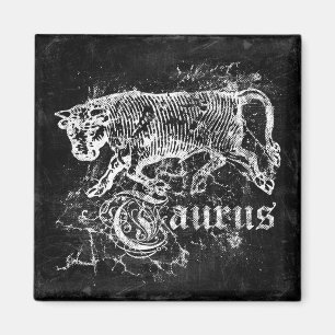 Zodiac Vintage Taurus Magnet