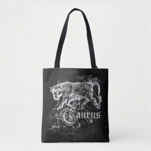 Zodiac Vintage Taurus Tote Bag