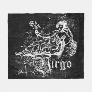 Zodiac Vintage Virgo Fleece Blanket