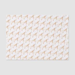 Zodiac "Virgo" Gold Script Tissue Paper