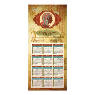 ZODIAC Virgo - Rackcard / Postcard / Calendar Rack Card
