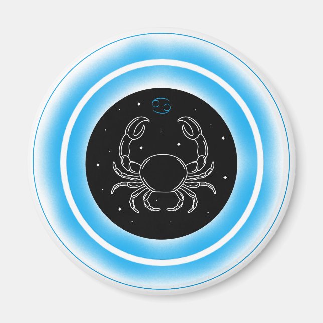 Zodiac Water Element Cancer Magnet (Front)