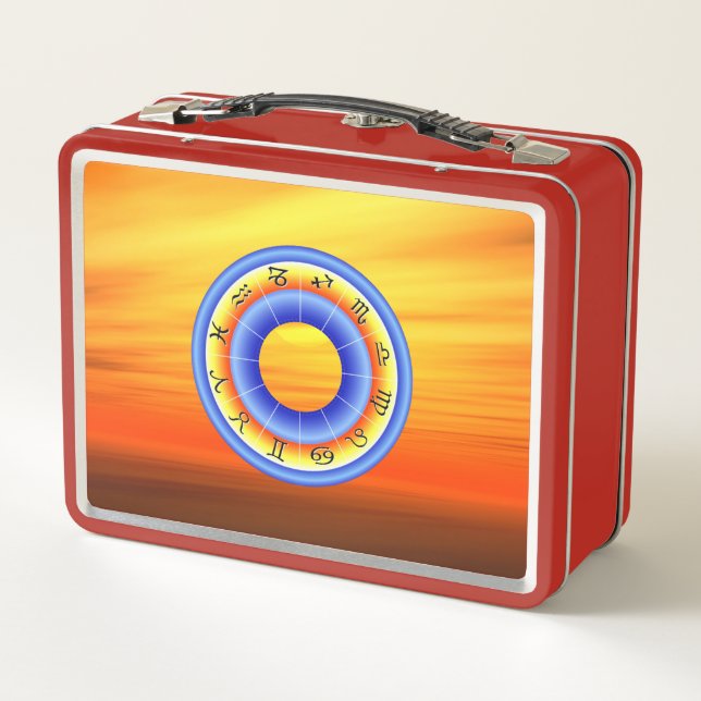 Zodiac Wheel Metal Lunch Box (Back)