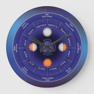 Zodiac Wheel of the Year Large Clock