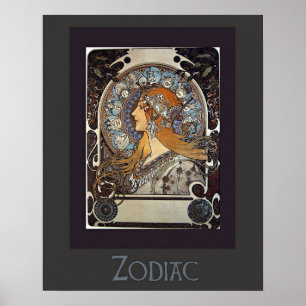 Zodiac Woman by Alphonse Mucha – Vintage Art Poster