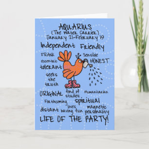 zodiac word cards - aquarius