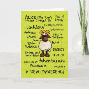 zodiac word cards - aries