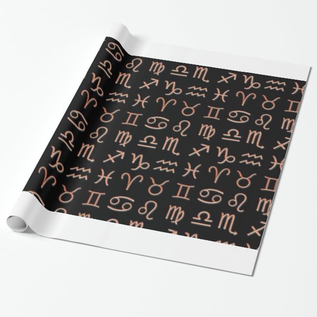 Zodiac Wrapping Paper (Unrolled)
