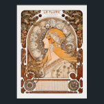 Zodiaque or La Plume Alphonse Mucha Art Nouveau Poster<br><div class="desc">Zodiaque or La Plume (ca. 1896–1897) by Alphonse Maria Mucha.</div>