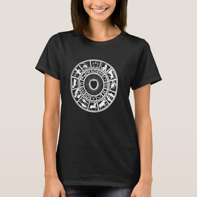 Zodic Sign Astrology Chart Eye Heart T-Shirt (Front)