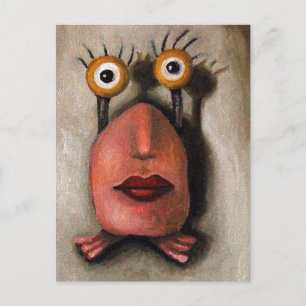 Zoe 1 little alien postcard