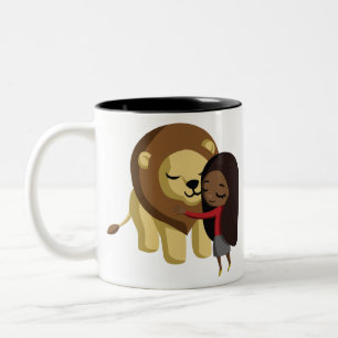 Zoe and Peanut Two-Tone Coffee Mug