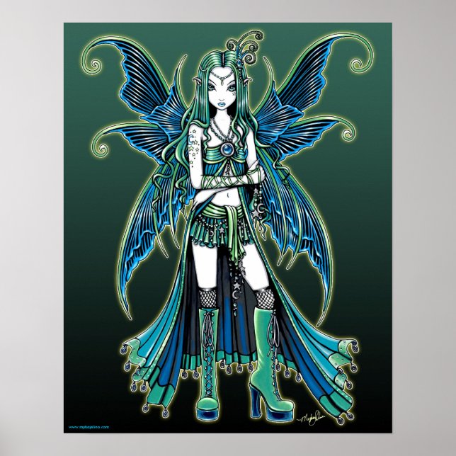 "Zoe" Celestial Star Fairy Art Posters (Front)