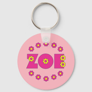 Zoe Flores Pink Key Ring