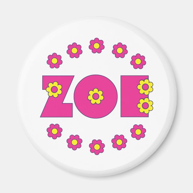 Zoe Flores Pink Magnet (Front)