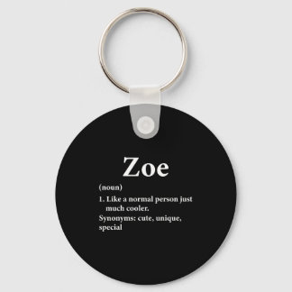 Zoe Name Definition Funny D Key Ring