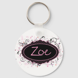 Zoe Nameplate Key Ring