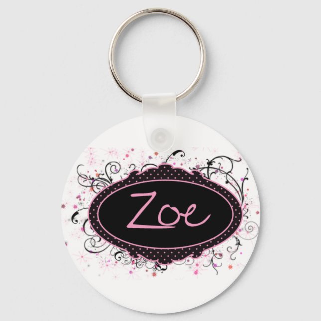 Zoe Nameplate Key Ring (Front)