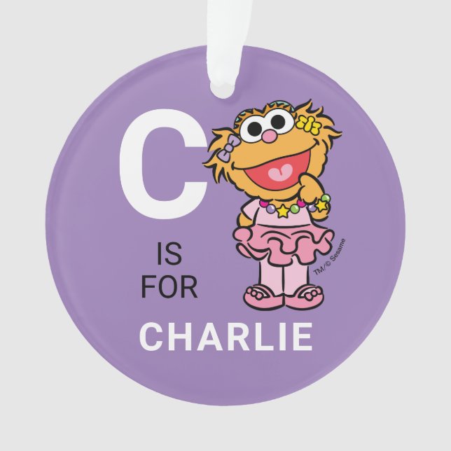 Zoe | Personalised Name with Photo Ornament (Front)