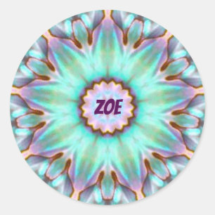 ZOE ~ Personalised Paua Shell Sticker Fractal ~