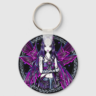 Zoe Pink Moon & Stars Fairy Keychain