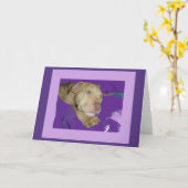 Zoe with purple border card (Yellow Flower)
