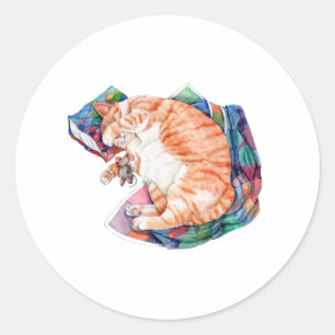 Zoe's Winter Nap Classic Round Sticker