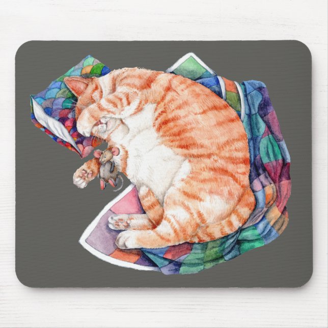 Zoe's Winter Nap Mouse Pad (Front)