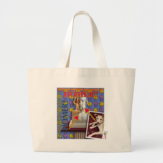 ZoeSPEAK - Homer Large Tote Bag (Front)