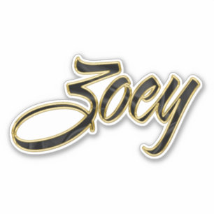 Zoey black gold Lettering Aufkleber Sticker