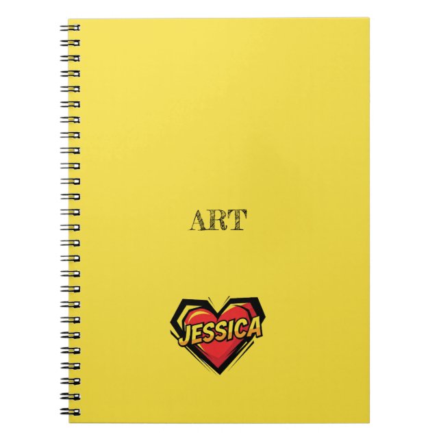 Zoey Jessica Yellow Notebook (Front)