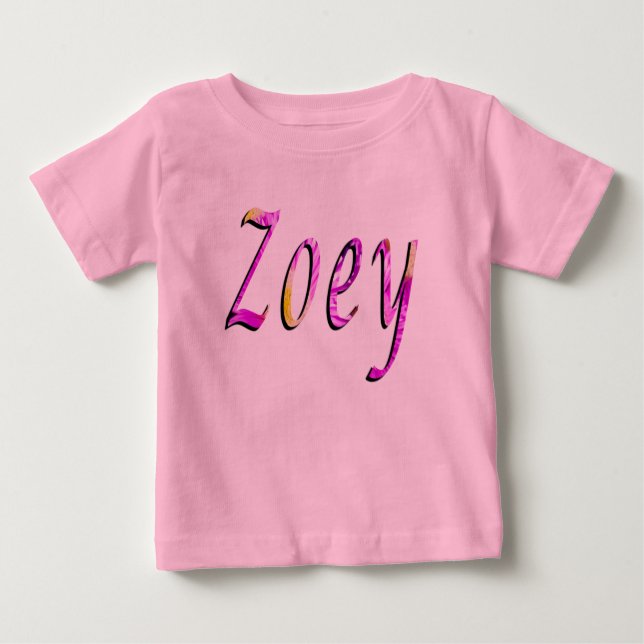 Zoey Name,  Baby T-Shirt (Front)