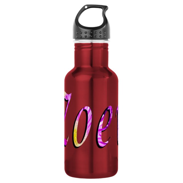 Zoey, Name, Logo, 532 Ml Water Bottle (Front)