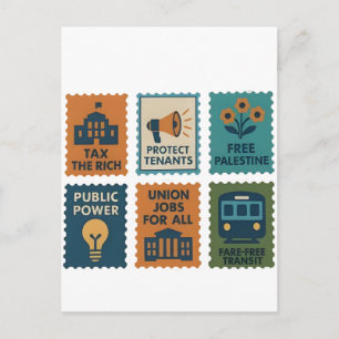 Zohran Mamdani For NYC Mayor USA Democratic Holiday Postcard