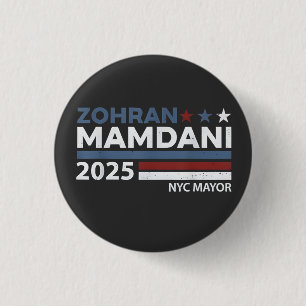 Zohran Mamdani For NYC Mayor USA Democrats 3 Cm Round Badge