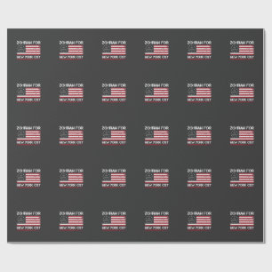 Zohran Mamdani for NYC Mayor with US Flag Wrapping Paper
