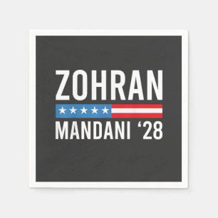 Zohran Mamdani NYC Mayor Candidate USA Flag Napkin