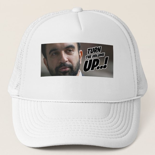 Zohran Mamdani - Turn the Volume Up Trucker Hat (Front)
