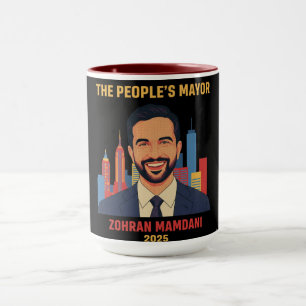 Zohran The Peoples Mayor Pop Art City Poster Mug