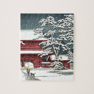 "Zojoji in Snow" by Kawase Hasui 川瀬 巴水 Jigsaw Puzzle