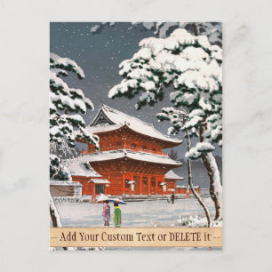 Zojoji Temple in Snow Tsuchiya Koitsu winter scene Postcard