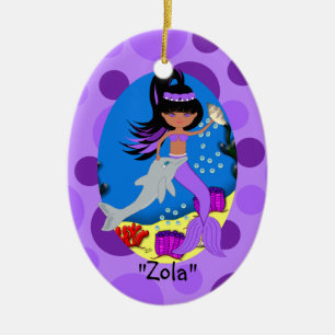 Zola Purple Mermaid Ornament