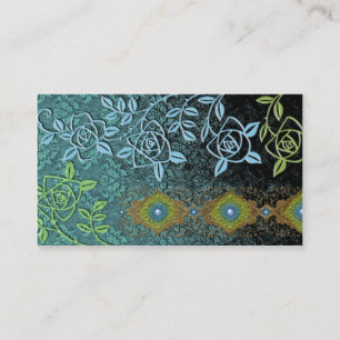 ZOLLIE'S ROSES: BLUE GREEN SCENE BUSINESS CARD