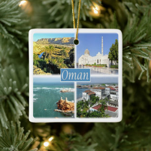 zOM005 OMAN collage, Asia, Ceramic Ornament